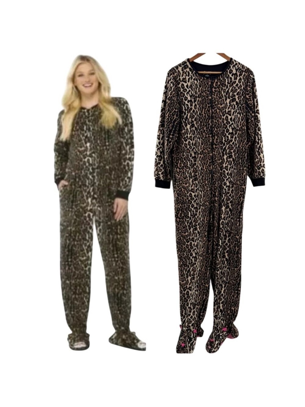 🐈‍⬛ Nick & Nora Leopard Cat
Print Footie Pajamas Jumpsuit  SZ
XL🐈‍⬛😻